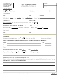 Form CG-6054 &quot;Coast Guard Foundation Scholarship Application&quot;