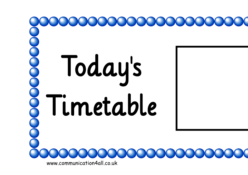 Today's Timetable Horizontal Schedule Template - Preview Image