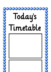 Today&#039;s Timetable Vertical Schedule Template