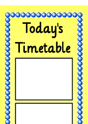 Today&#039;s Timetable Schedule Template - Yellow