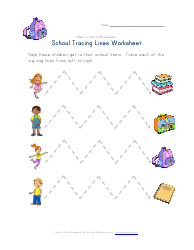 Document preview: School Tracing Lines Worksheet