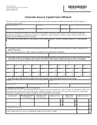 Form DR1316 Colorado Source Capital Gain Affidavit - Colorado