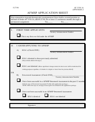 Document preview: FAA Form 3330.1A Afmsp Application Sheet