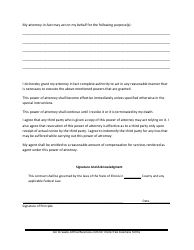 Power of Attorney Template - Illinois, Page 2