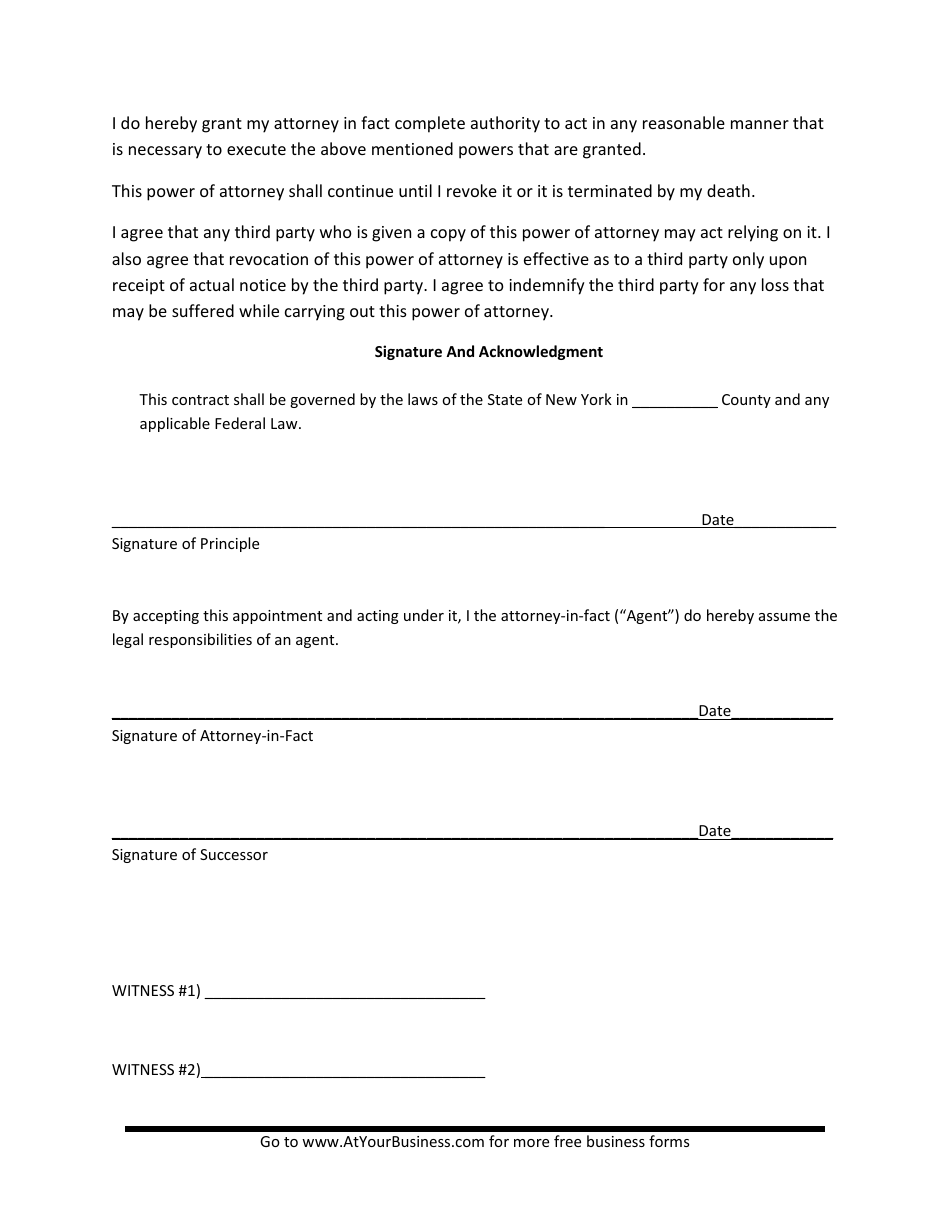 New York Power Of Attorney Template Fill Out Sign Online And Download Pdf Templateroller 