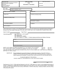 Document preview: Form WC(CF)-66 Application for Informal Hearing - New Jersey