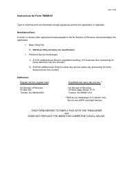 Form TMSM-05 Application to Cancel a Registered Trade or Service Mark - New Jersey, Page 2