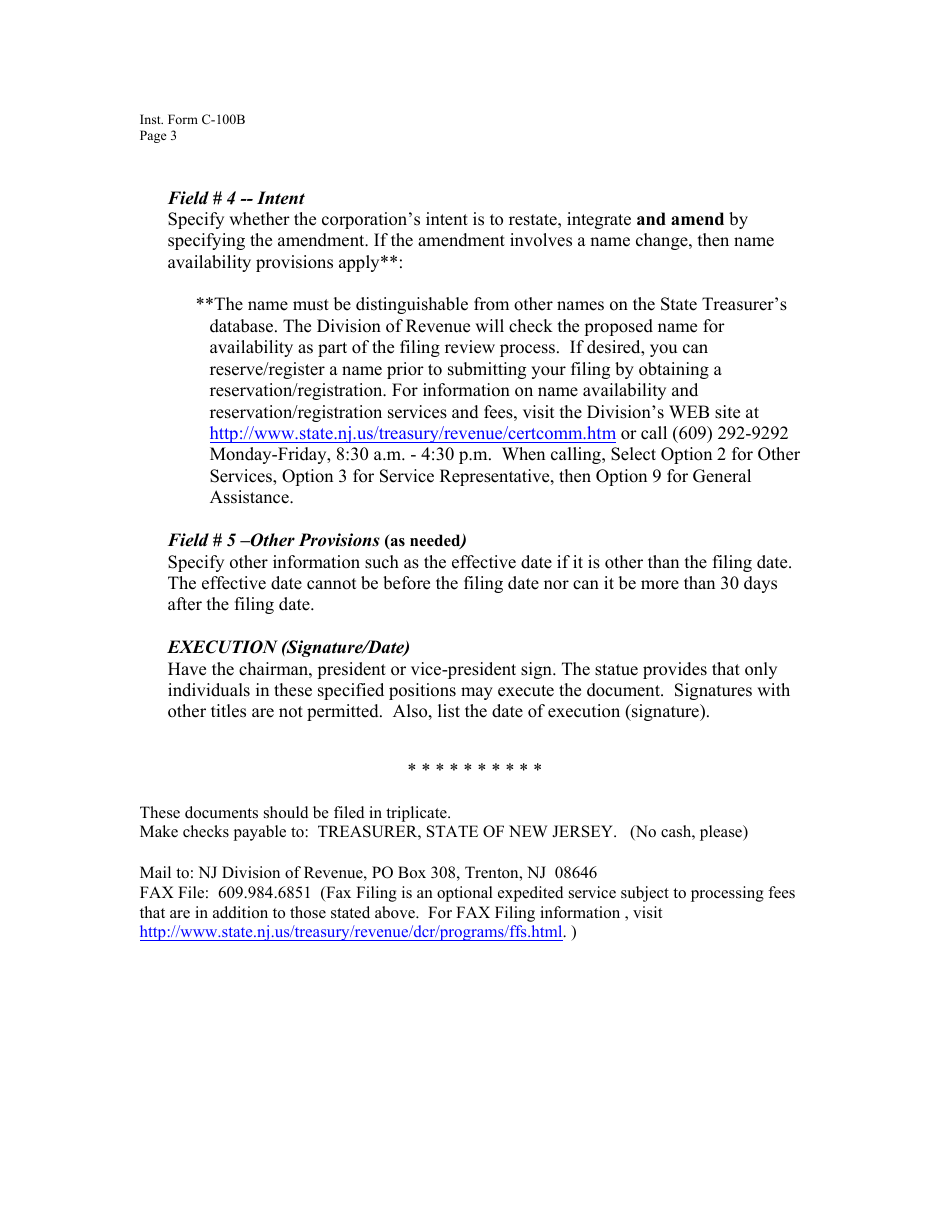 Form C-100B - Fill Out, Sign Online and Download Fillable PDF, New ...