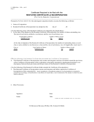 Form C-100A Restated Certificate of Incorporation - New Jersey, Page 2
