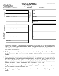 Form WC(DO)-379 Order for Distribution of Temporary Award (For Child Support) - New Jersey