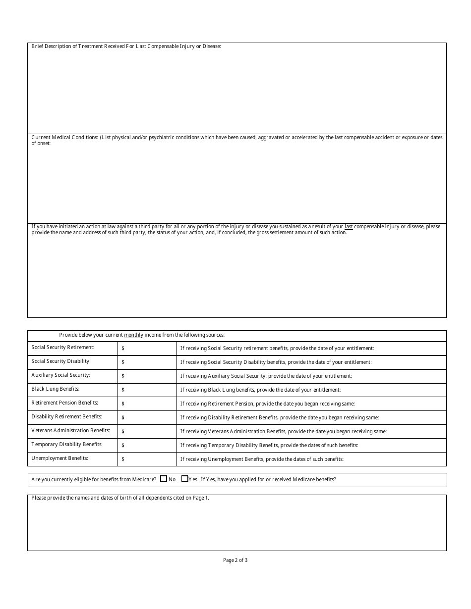 Form SCF-161 Second Injury Fund Verified Petition - New Jersey, Page 2