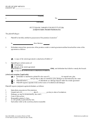 Form CV-014 &quot;Petition by Owner for Restitution&quot; - New Mexico