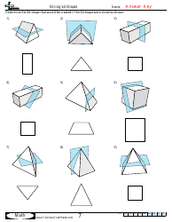 Slicing 3d Shapes Geometry Worksheet With Answer Key, Page 2