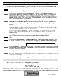 Form BDVR-154 Record Lookup Request - Michigan, Page 4