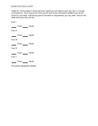 Document preview: Band Seating Chart Template