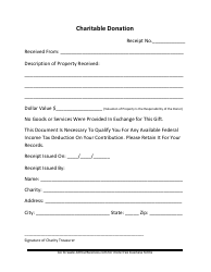 Document preview: Charitable Donation Form