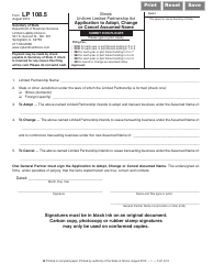 Document preview: Form LP108.5 Application to Adopt, Change or Cancel Assumed Name - Illinois
