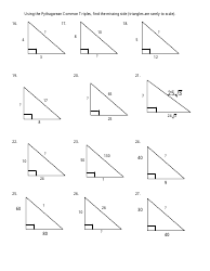 Pythagorean Triples Worksheet - West Ada School District, Page 2
