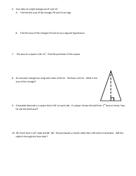 Pythagorean Theorem Word Problems Worksheet With Answer Key Download