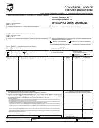 Ups Commercial Invoice Form (English/French)