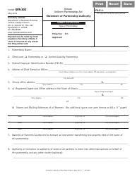 Form UPA-303 Statement of Partnership Authority - Illinois