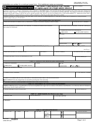 Document preview: VA Form 10-2511 Authority and Invoice for Travel by Ambulance or Other Hired Vehicle