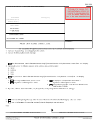 Document preview: Form POS-020 Proof of Professional Service - Civil - California