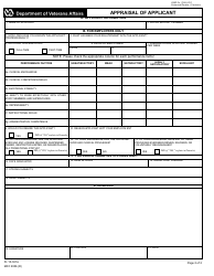 VA Form FL10-341a Appraisal of Applicant (Department of Veterans Affairs), Page 2