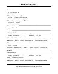 Benefits Enrollment Template, Page 3