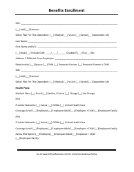 Benefits Enrollment Template, Page 4
