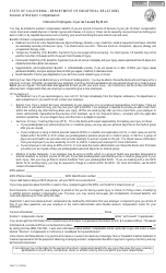DWC Form 7 Notice to Employees - Injuries Caused by Work - California (English/Spanish)