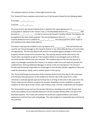 Vacation Rental Lease Agreement Template, Page 2