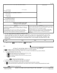 Form FL-410 &quot;Order to Show Cause and Affidavit for Contempt&quot; - California