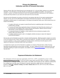 Form SSA-B20-BK Work Activity Report - Self-employment, Page 8