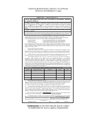 Form TR-130 &quot;Traffic/Nontraffic Notice to Appear&quot; - California, Page 2