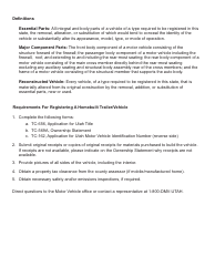 Form TC-162 Application for Utah Motor Vehicle Identification Number - Utah, Page 2