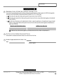 Form EA-110 Temporary Restraining Order - California, Page 4