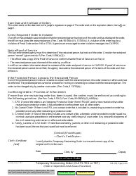 Form EA-110 Temporary Restraining Order - California, Page 6