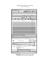 Document preview: Form TR-120 Nontraffic Notice to Appear - California