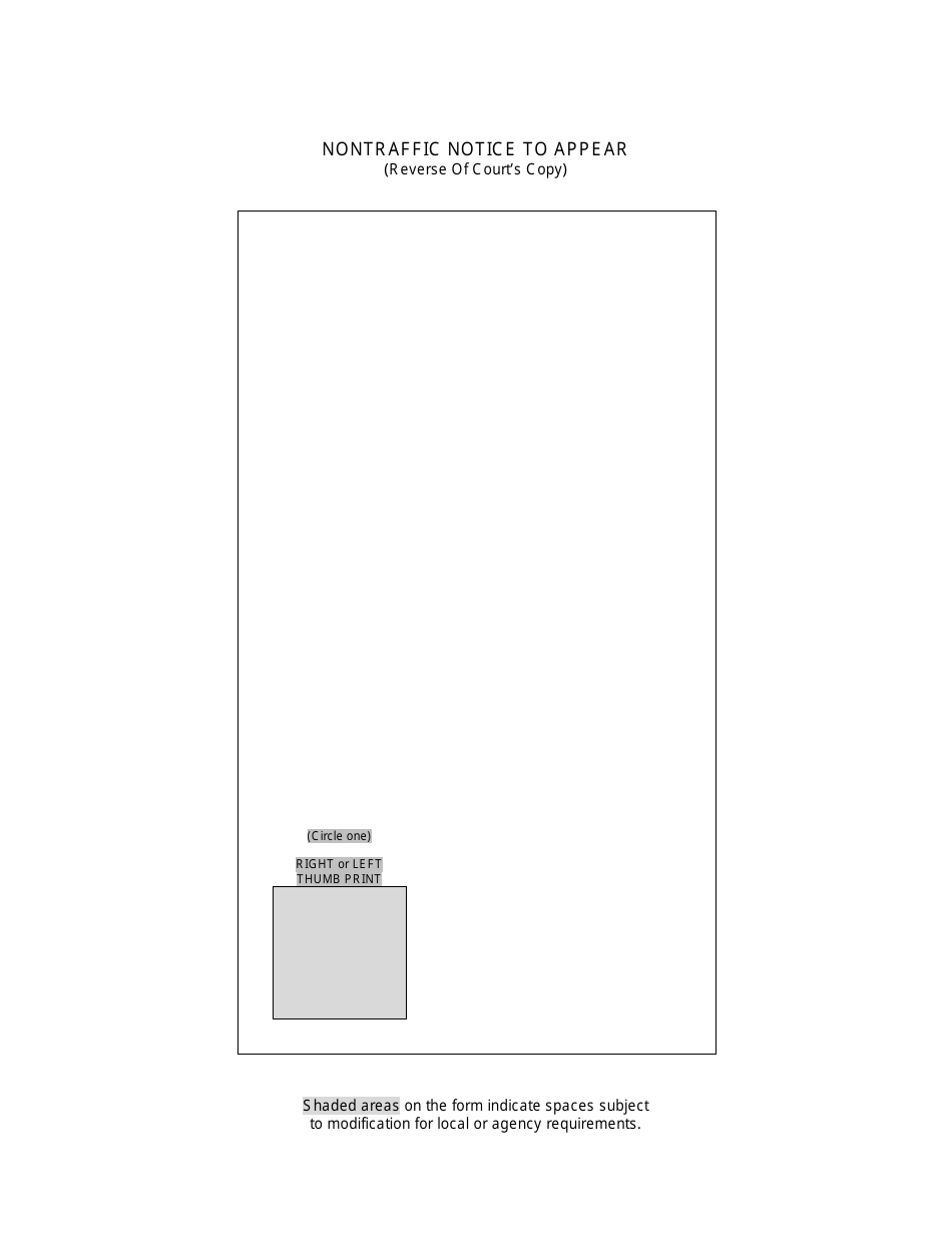 Form TR-120 Nontraffic Notice to Appear - California, Page 3