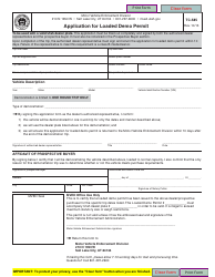 Document preview: Form TC-585 Application for Loaded Demo Permit - Utah