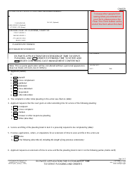 Document preview: Form CM-020 Ex Parte Application for Extension of Time to Serve Pleading and Orders - California