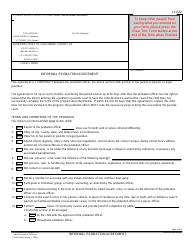 Form JV-622 Informal Probation Agreement - California