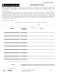 VA Form 40-4970 Request for Disinterment, Page 2