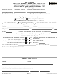 QME Form 106 Request for Qme Panel Under Labor Code Section 4062.2 - California