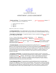 Apartment Lease Agreement Template - New York