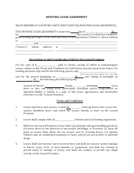 Document preview: Hunting Lease Agreement Template