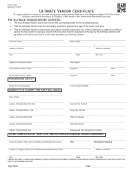 Document preview: OTC Form 13-89 Ultimate Vendor Certificate - Oklahoma