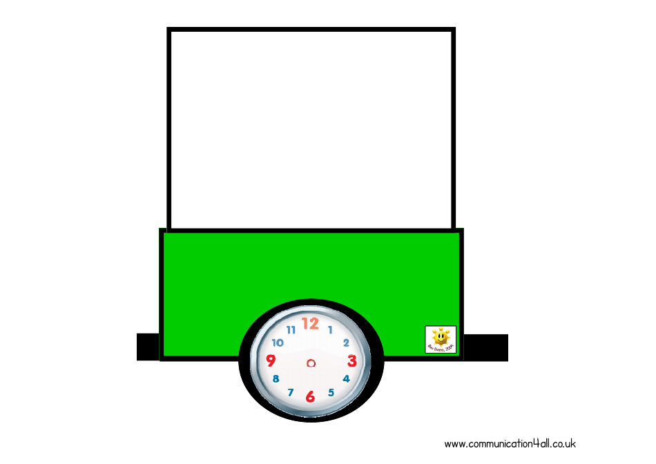 Visual Timetable Train With Blank Clocks Template, Page 3