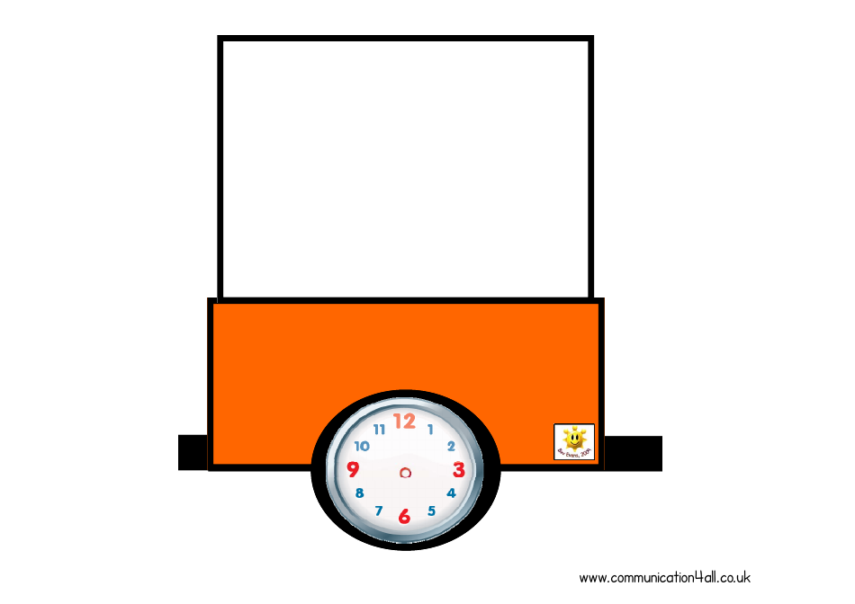 Visual Timetable Train With Blank Clocks Template, Page 4